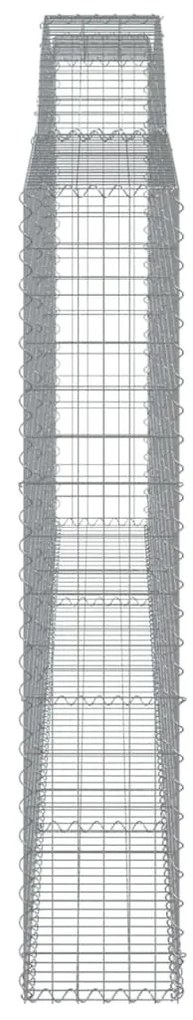 4 db íves horganyzott vas gabion kosár 400x30x160/180 cm