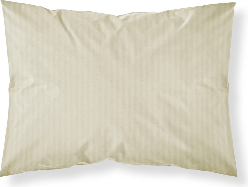 Párnahuzat Pure 50/60 50x60 Adamaszek Bordázott Pamut Csíkos Ekrü Krém