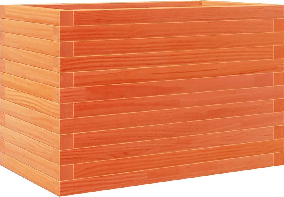 vidaXL viaszbarna tömör fenyőfa kerti virágtartó 70 x 40 x 45,5 cm