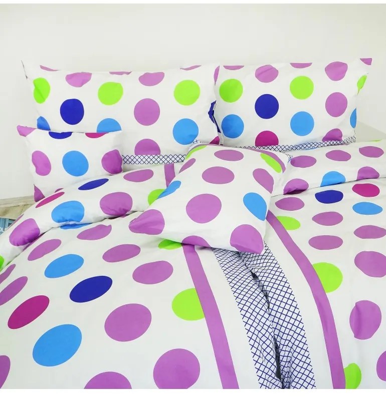 EMI Pera V3 lila ágyneműhuzat, A standard egyszemélyes ágy szett tartalma: 1x 140x200 + 1x 70x90