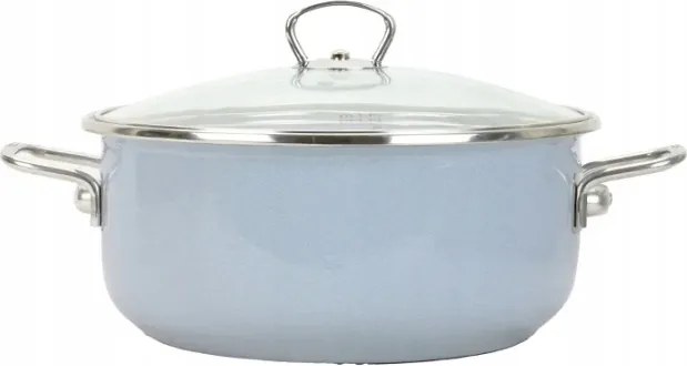 Belis Zománcozott lábas üvegfedővel Premium szürke 20 cm/2,3l