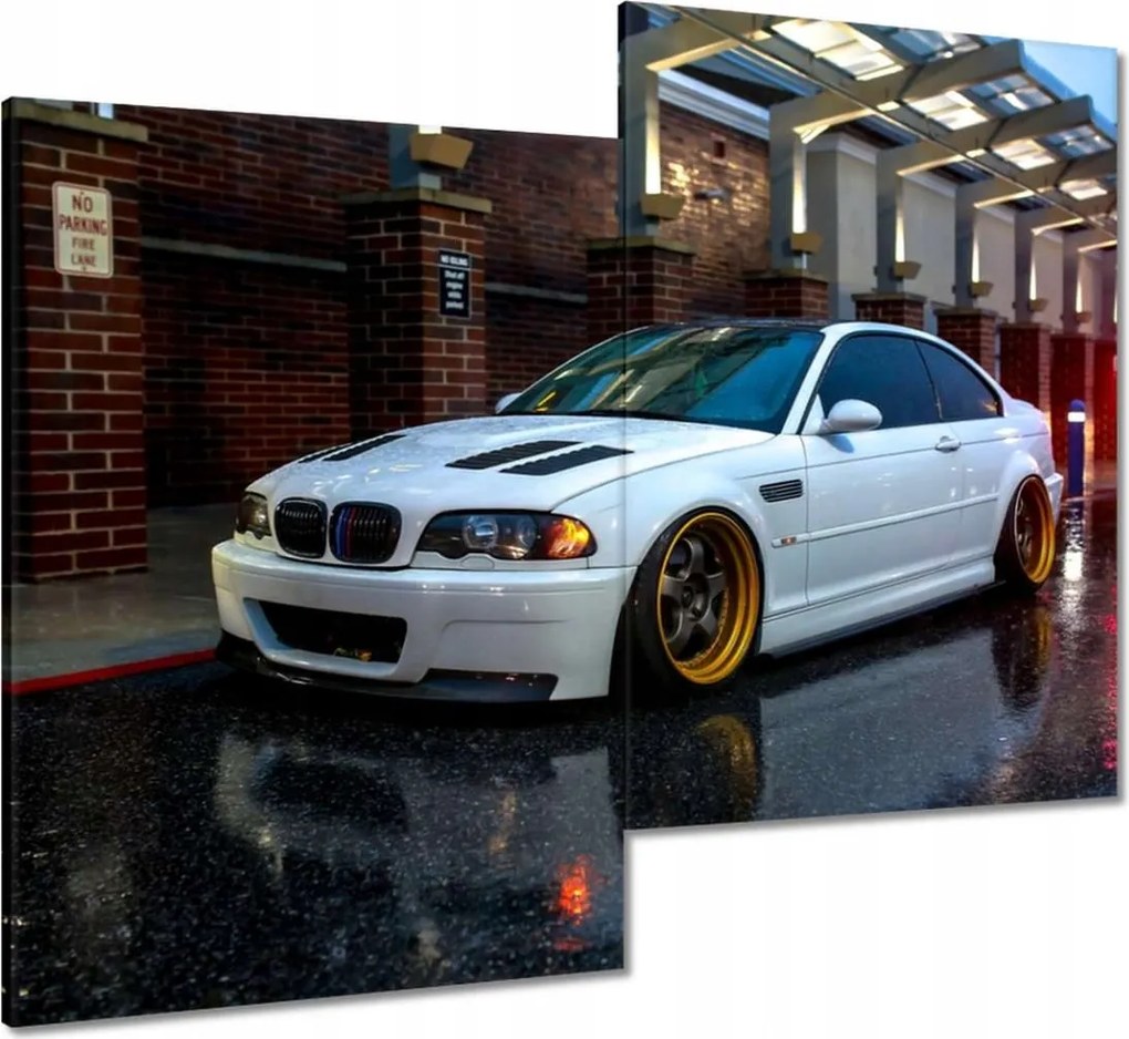 Vászonkép 80x70 Bmw alacsony profilú gumiabroncsok