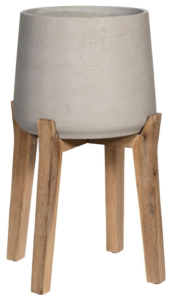 Patt ültetőgép magas lábakkal, antik szürke, többféle méretben - Pottery Pots méret: XL - v. 18,5 cm, ⌀ 19 cm / v. 43.5 cm, ⌀ 30.5 cm