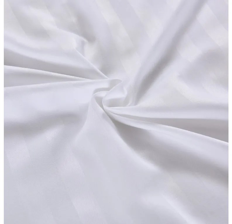 JASMINE mikroszálas szállodai ágyneműhuzat, fehér – 2 cm-es csíkos Ágyneműhuzat mérete: 70 x 90 cm | 140 x 220 cm