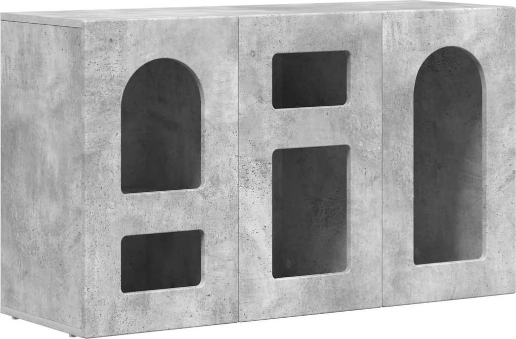vidaXL Széf Beton Szürke 100 x 35 x 59 cm Faanyag