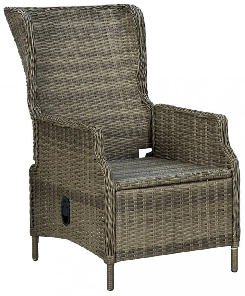 9 részes barna polyrattan kültéri étkezőgarnitúra párnákkal