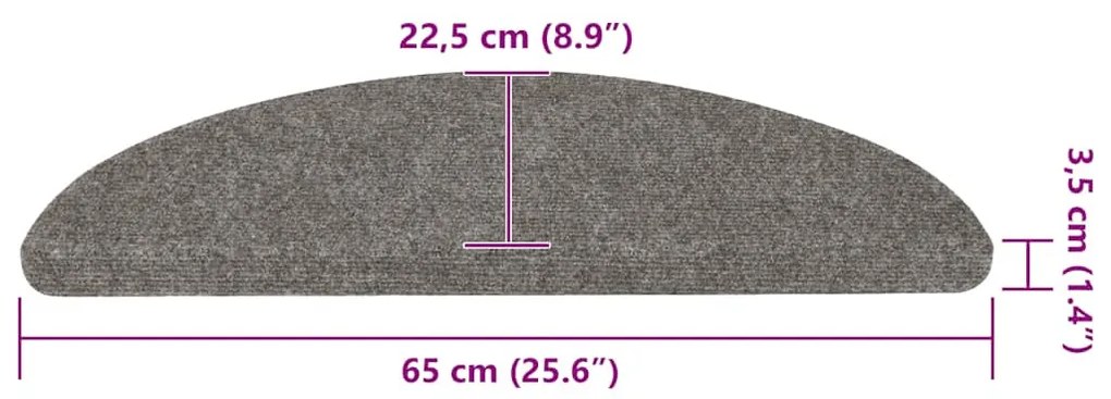 20 db szürke öntapadó lépcsőszőnyeg 65 x 22,5 x 3,5 cm