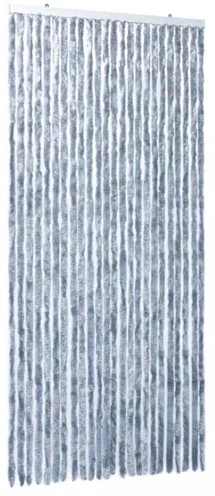 ezüstszínű zsenília rovarfüggöny 100 x 220 cm