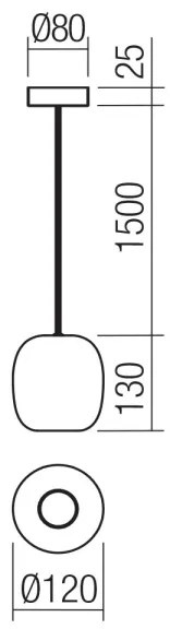 Redo 01-3478 - Csillár zsinóron BOOM 1xGU10/10W/230V átm. 12 cm zöld