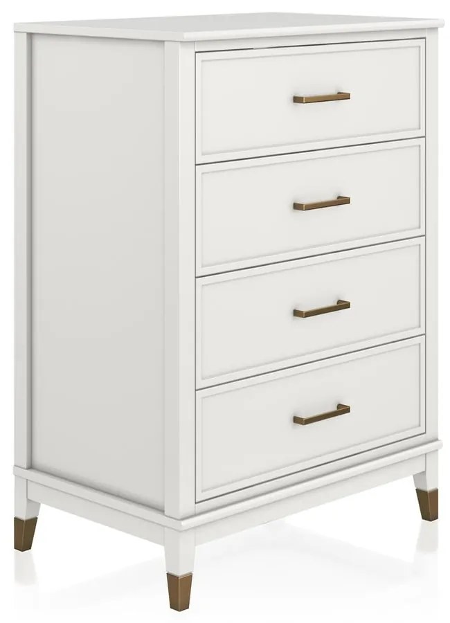 Westerleigh fehér komód, 75 x 106 cm - CosmoLiving by Cosmopolitan