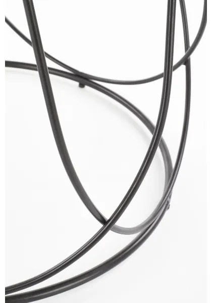 Kávésasztal NUBIRA 41x60 cm fekete/barna