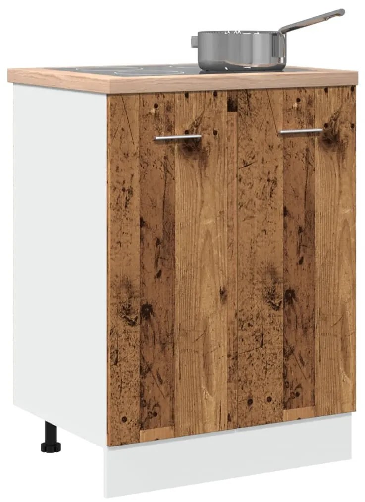 “Lyon” antik fa színű szerelt fa alsószekrény