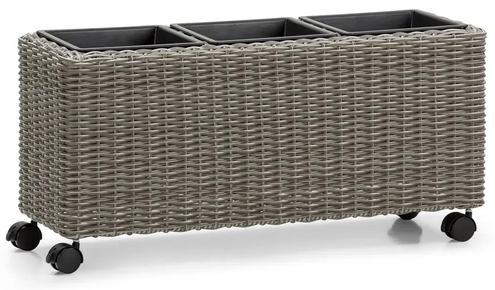 BREDA rattan gurulós virágláda