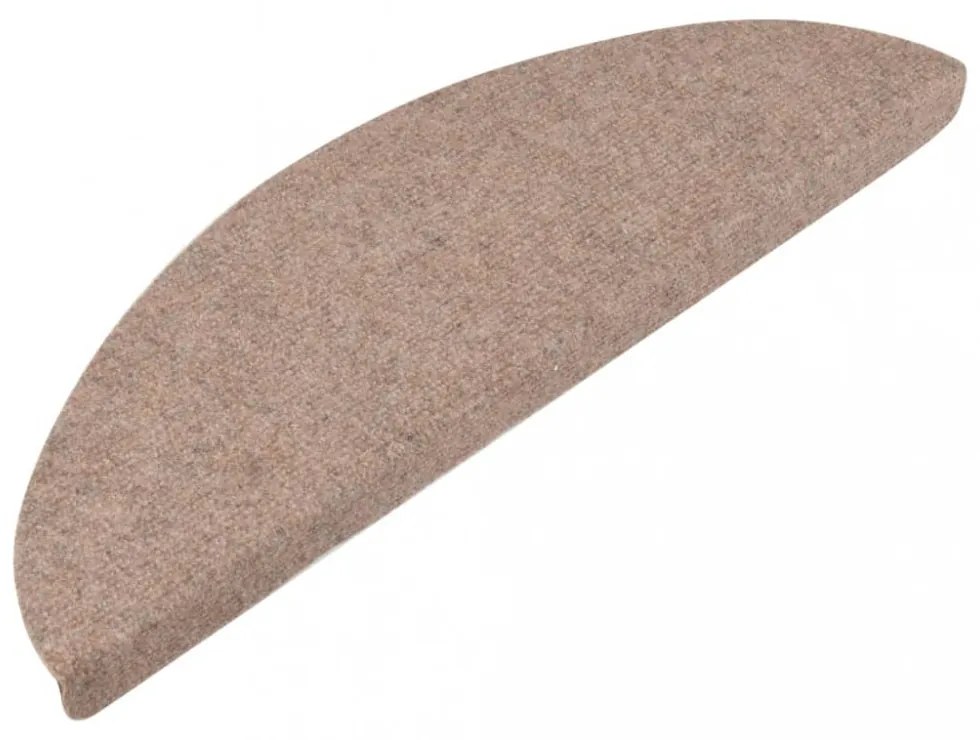15 db bézs öntapadó lépcsőszőnyeg 65x22,5x3,5 cm