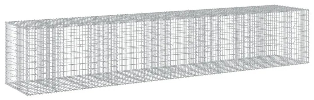 horganyzott vas gabion kosár fedéllel 550 x 100 x 100 cm