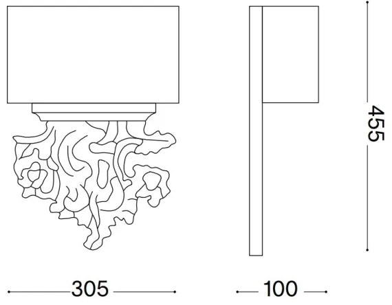Ideal Lux - Fali lámpa PETER 2xE14/40W/230V