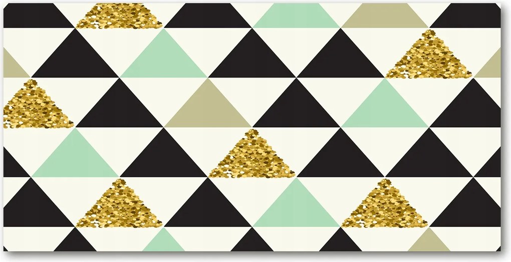 Konyhai panel Színes háromszögek 140x70 cm Ragasztó