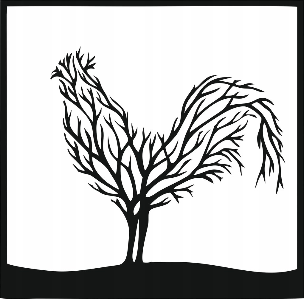 Vászonkép 3D Fali Dekoráció otthonra 45 CM Kakas Dekorációs panel