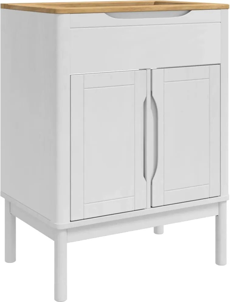 vidaXL Fürdőszobai mosdószekrény polcokkal FLORO Fehér 60 x 40 x 80 cm