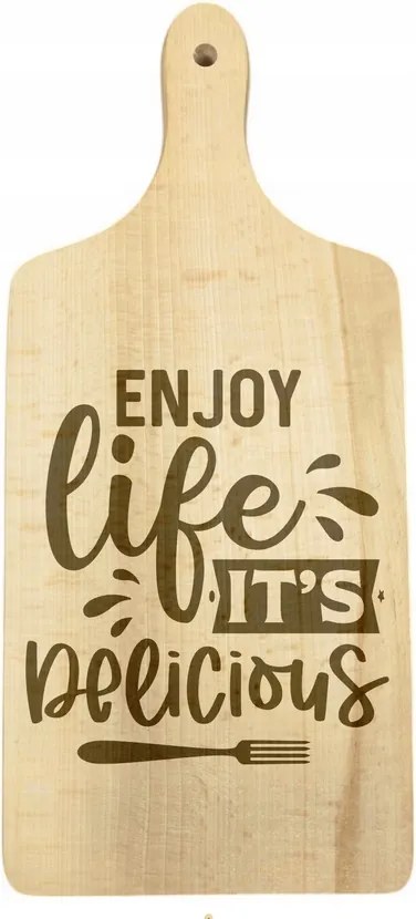 Vágódeszka fából készült dekoratív gravírozás Enjoy Life