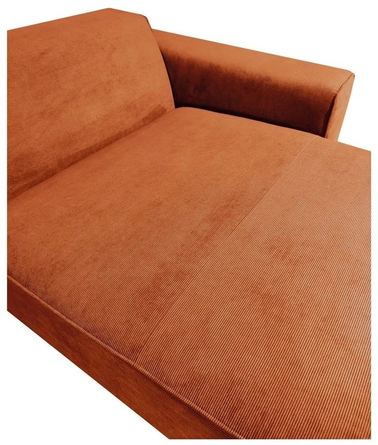 Sting narancssárga kordbársony kanapé modul, jobb oldali - Scandic