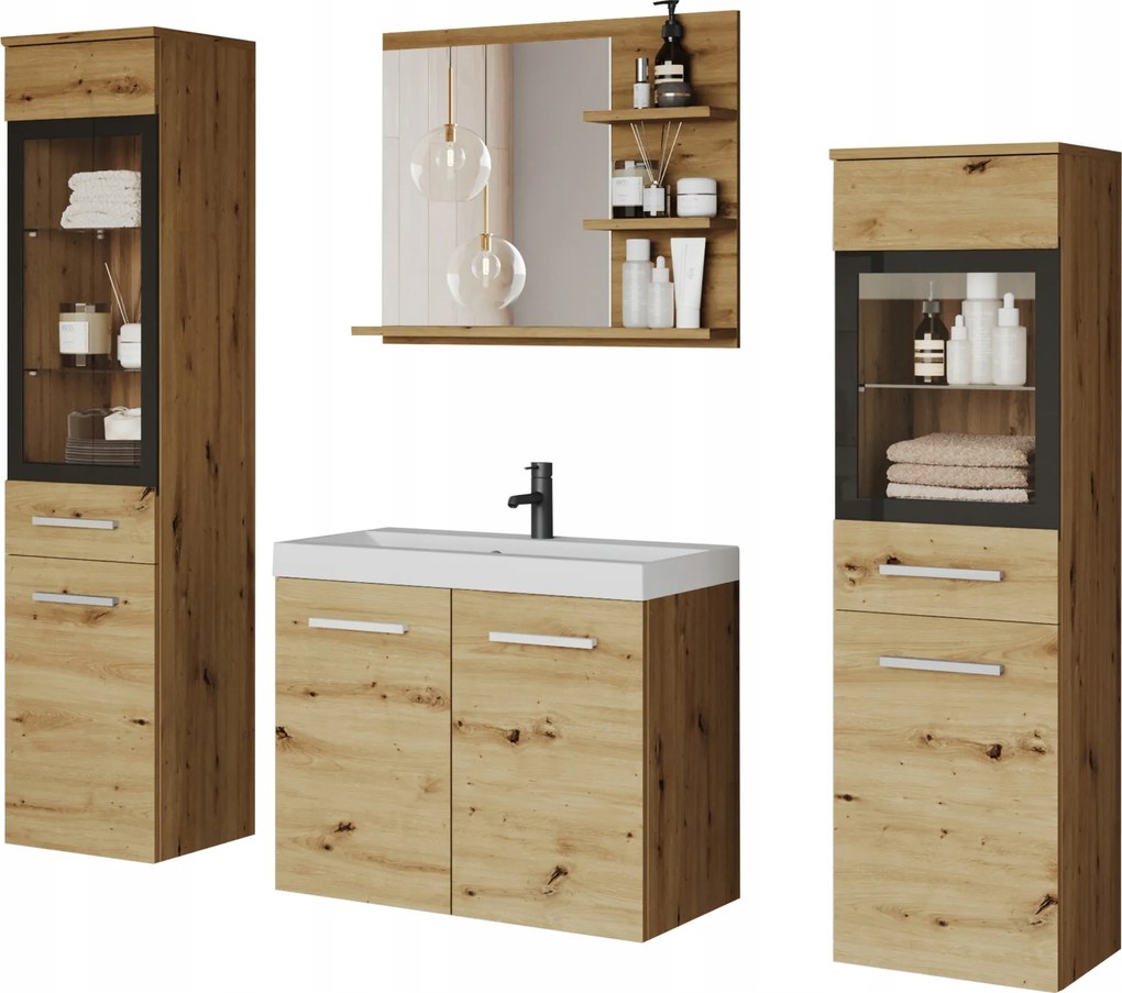 Fürdőszobabútor Udine És Mosdó Tükör Vitrin