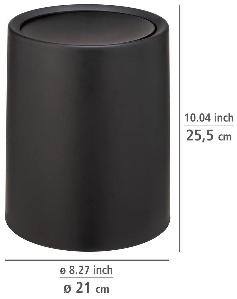 Wenko Atri 6 l hulladékgyűjtő kosár, fekete
