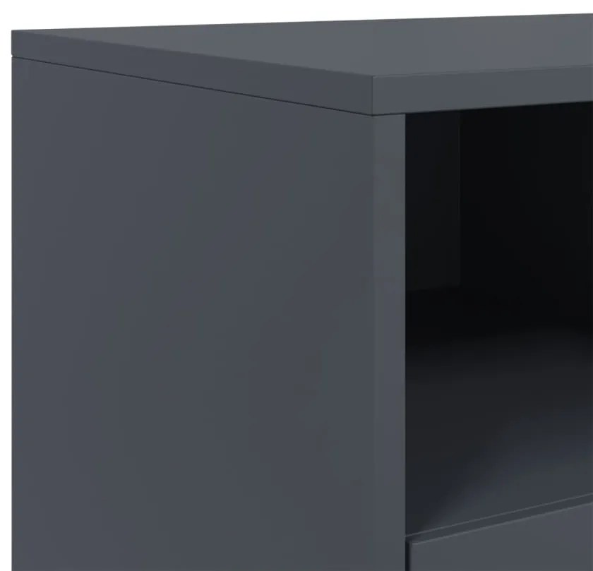 antracitszürke acél TV-szekrény 68 x 39 x 60,5 cm