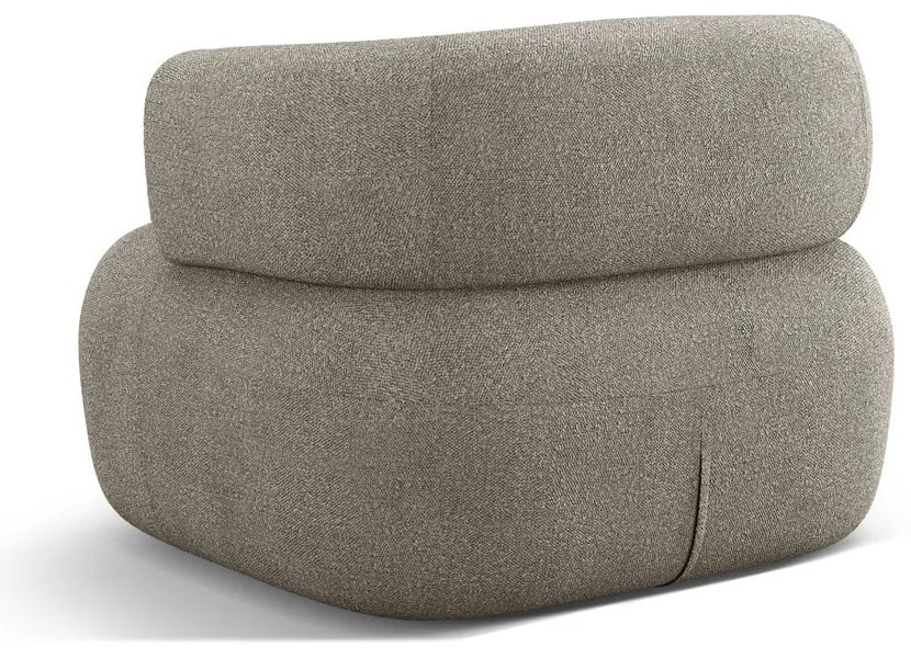 Világosszürke buklé fotel Jenny – Micadoni Home