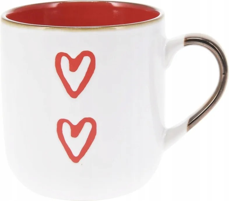 Valentin-napi Bögre Valentin Napi Ajándék Nőnapra 400 ml Kőedény Szívek