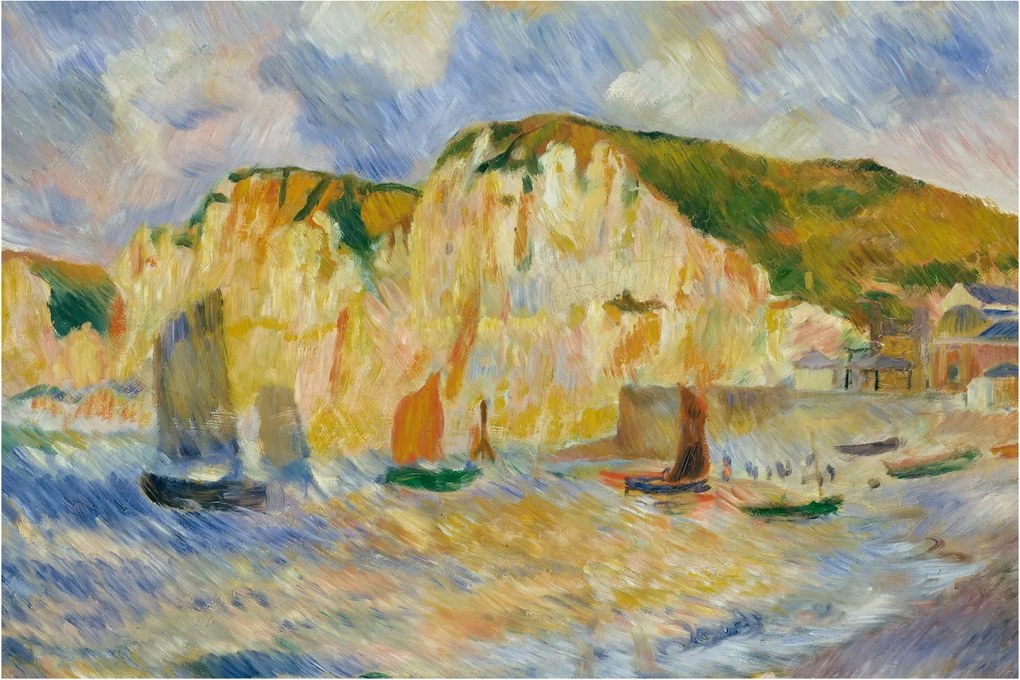 Kép - Auguste Renoir, Sea and Cliffs, reprodukciók (90x60 cm)