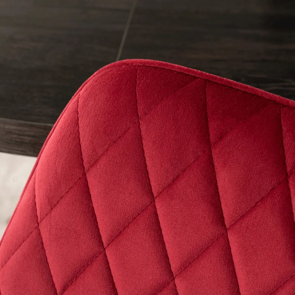 Elegáns Bordó Bársony Étkezőszék BRESSO