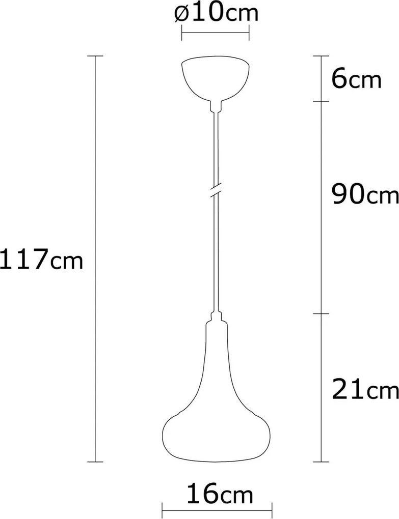 Berceste N-1366 fekete fém függőlámpa, Ø16 cm