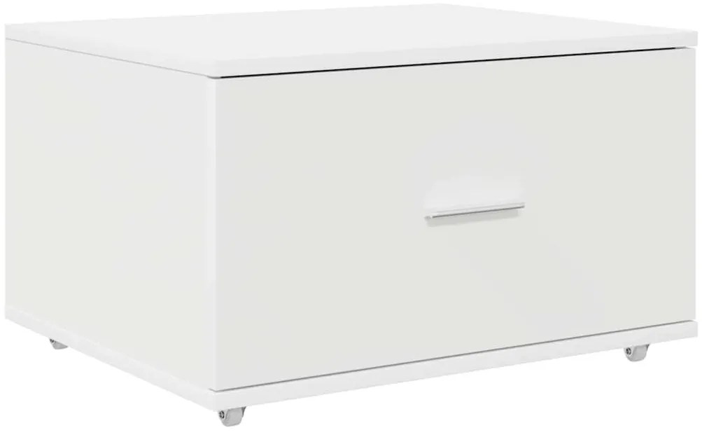 Asztal fiókkal polcokkal Fehér 131.5 x 50 x 106.5 cm Faanyag