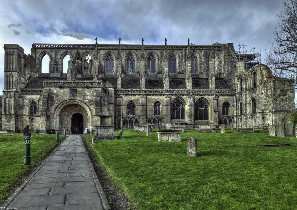 Poszter 29,7x21cm Történelmi Malmesbury apátság Cotswolds, Assaf Frank