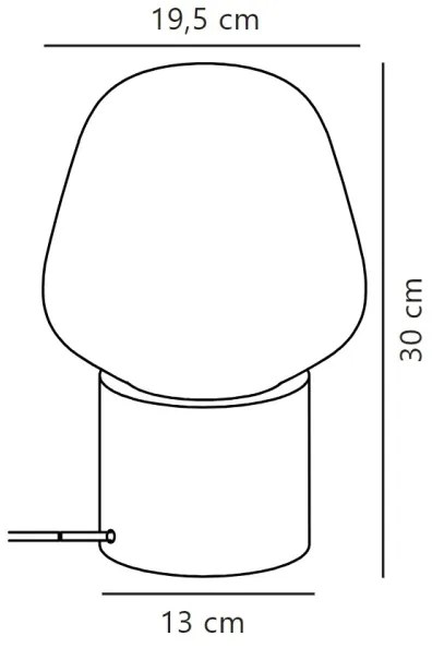 Nordlux - Asztali lámpa CHRISTINA 1xE27/25W/230V beton/fekete