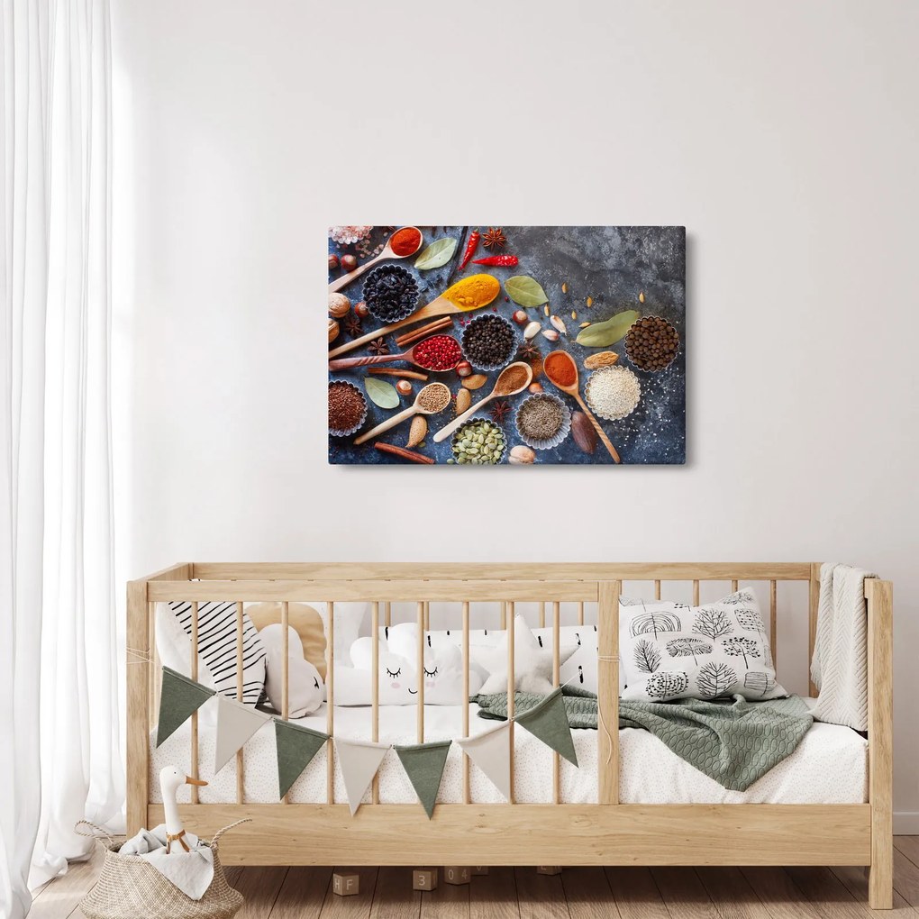 Kép - Fűszerek (90x60 cm)