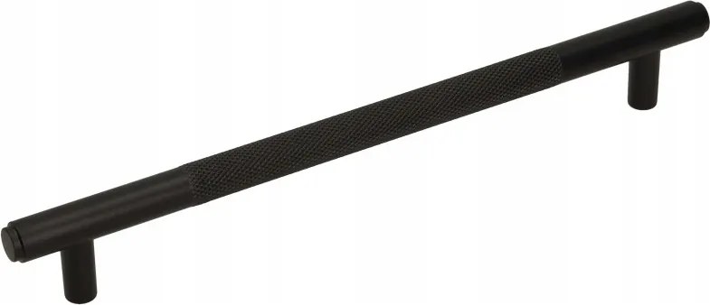 Bútorfogantyú bordázott Fekete Matt 160/201mm