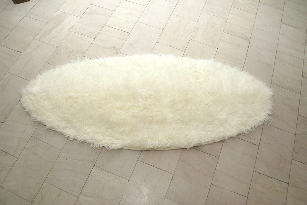 Flokati gyapjú szőnyeg 70x160 ovális