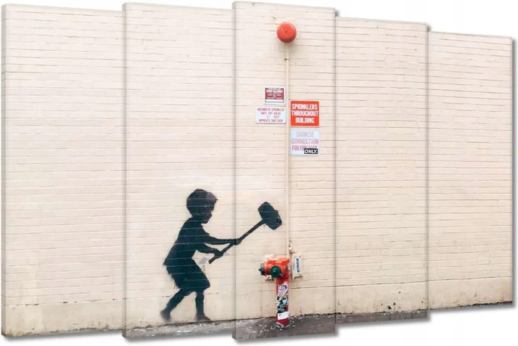 Festmények 150x95 Banksy Hydrant Graffiti