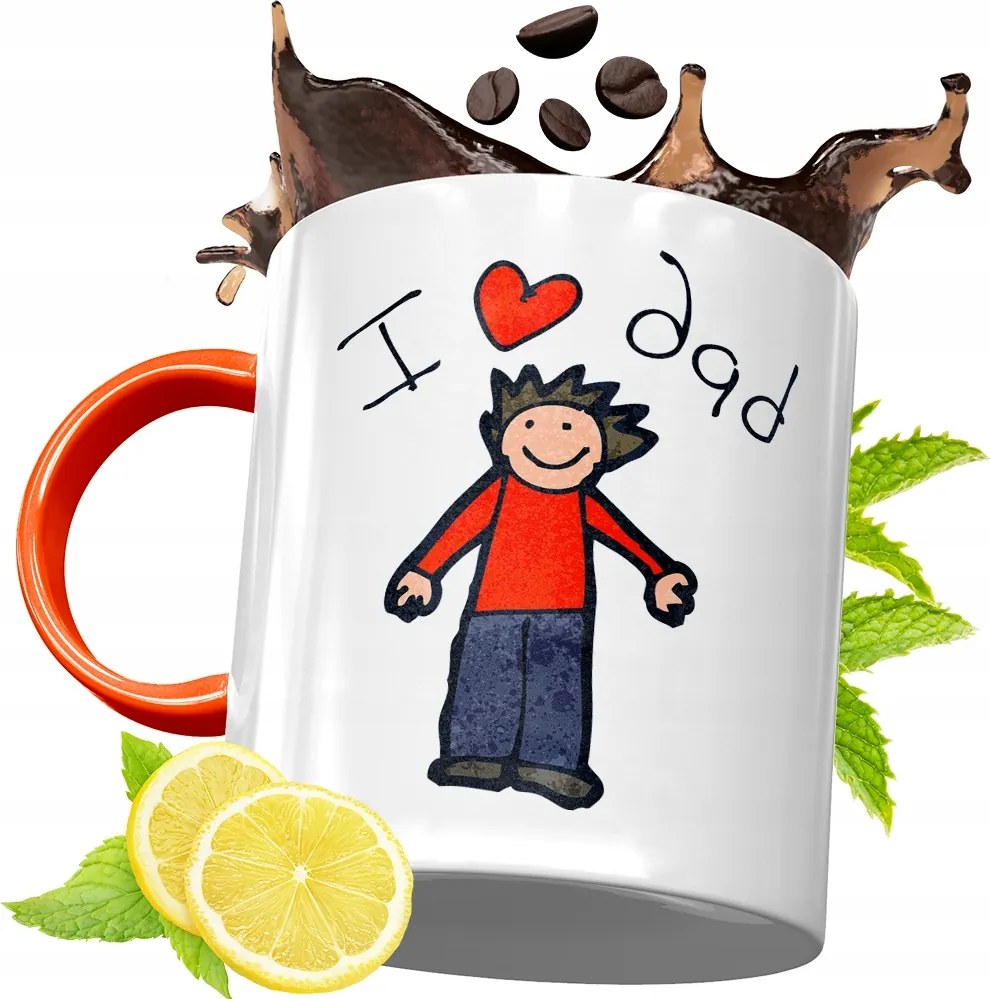 Narancssárga Bögre Apák Napjára Ajándék fényképes nyomtatással