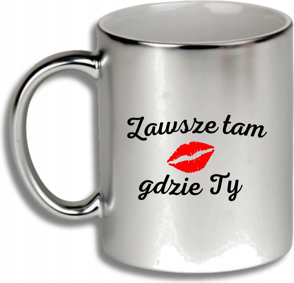 Ezüst Bögre Ajándék Különböző Alkalmakra Mindig Ott, Ahol Te