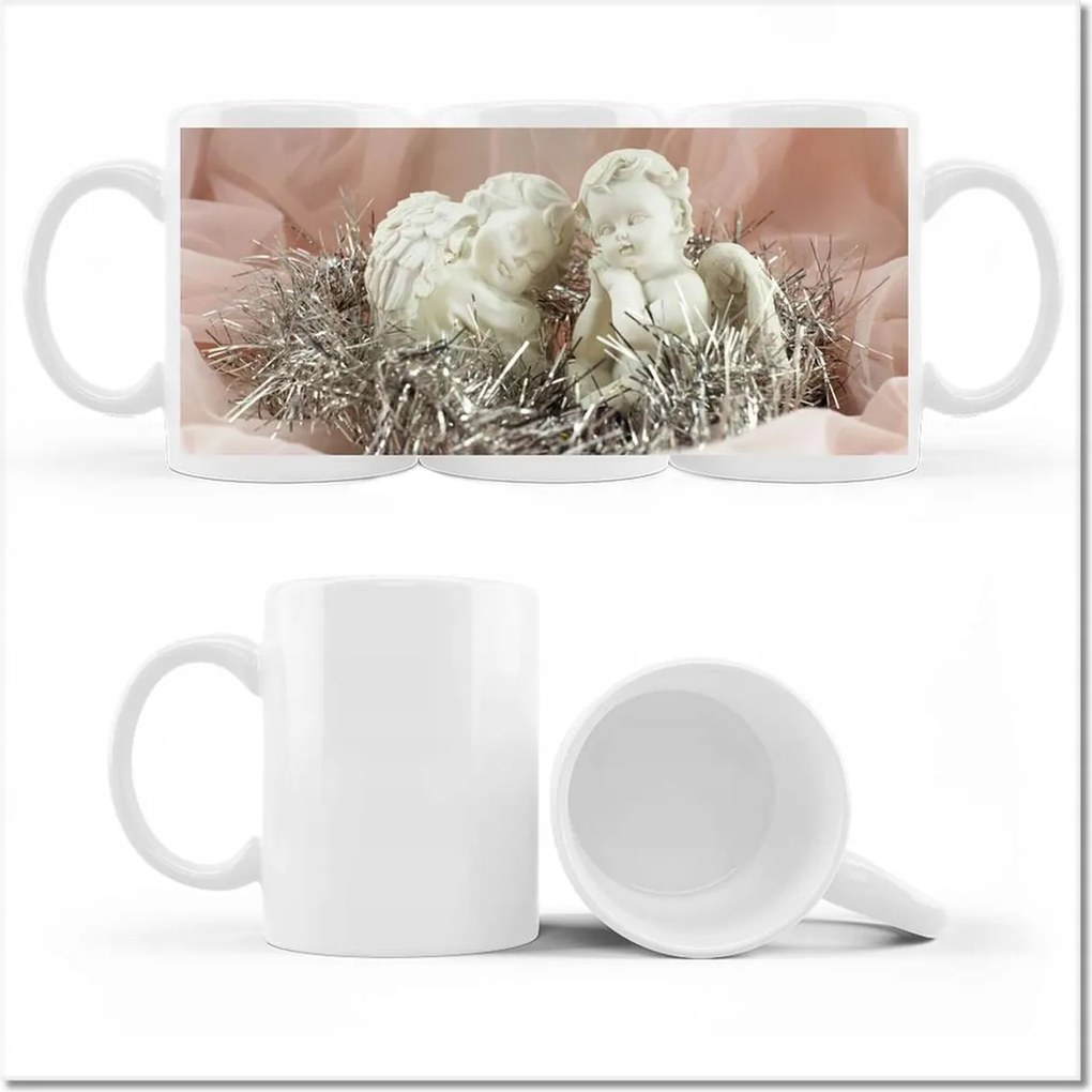 Nyomott mintás bögre Szimpatikus angyalkák