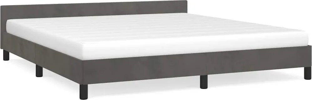 vidaXL sötétszürke bársony ágykeret matrac nélkül 180 x 200 cm