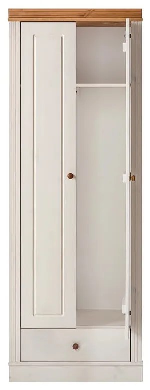 Fehér borovi fenyő ruhásszekrény 65x180 cm Anita – Støraa