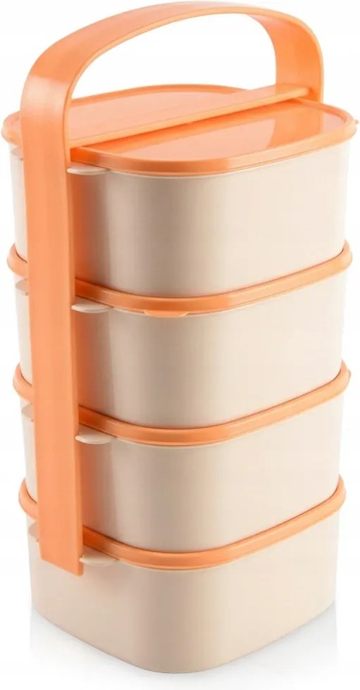 Uzsonnás Doboz Műanyag 4 Szintes Uzsonnás Doboz 4X1L