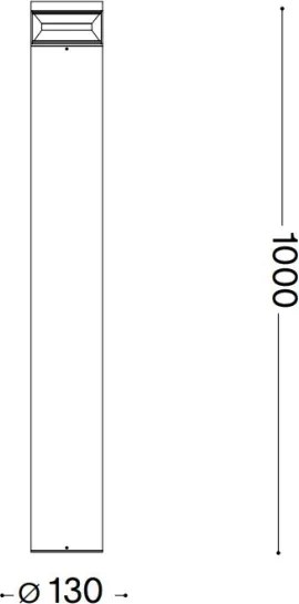 Ideal Lux - LED Kültéri lámpa BOEING LED/14W/230V 100 cm IP65 fekete