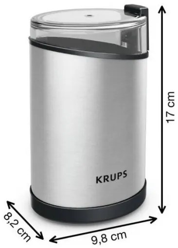 Krups - Elektromos kávébab daráló 85g FAST-TOUCH 200W/230V króm