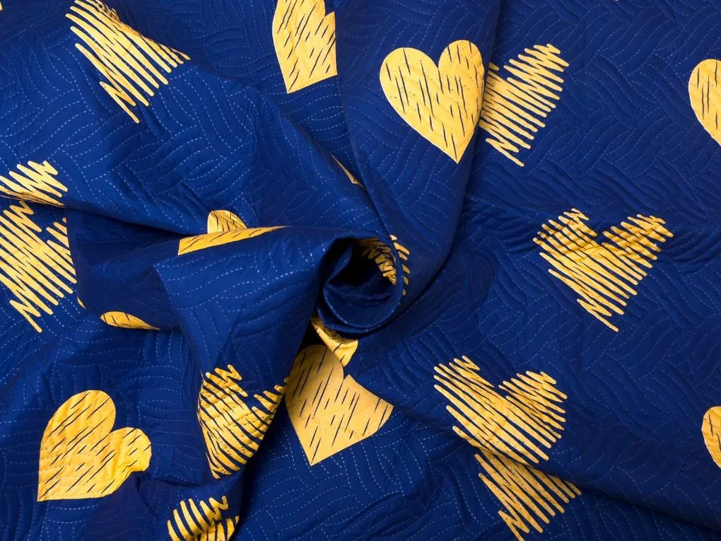 Ágytakaró GOLBINO, sötétkék Méret: 170 x 210 cm