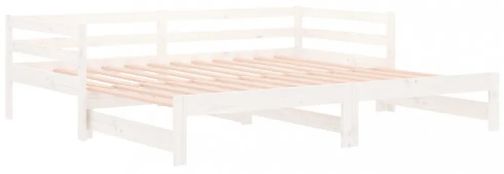 fehér kihúzható nappali ágy matrac nélkül 80x200 cm